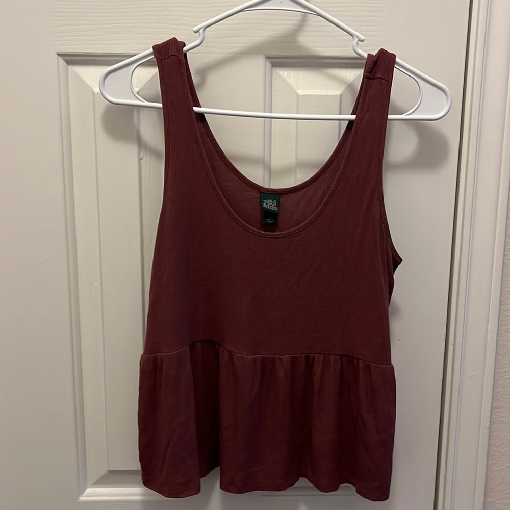 Wild fable baby doll tank, maroon, size small, worn twice